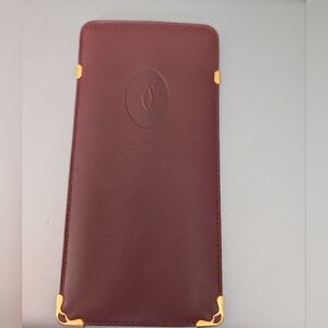 Cartier Burgundy Leather Glasses Case